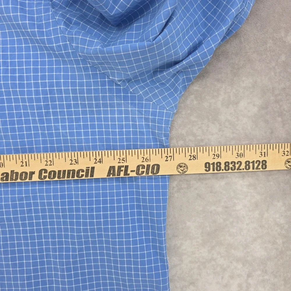 Polo Ralph Lauren Mens XXL Long Seeve Button Down Shiry Blue White Check
